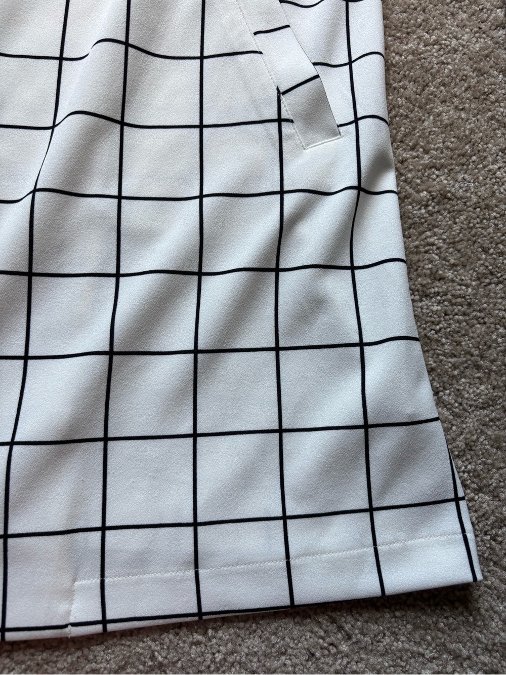 MELLODAY Black & Off White Plaid Long Trench Style Blazer - Picture 15 of 15
